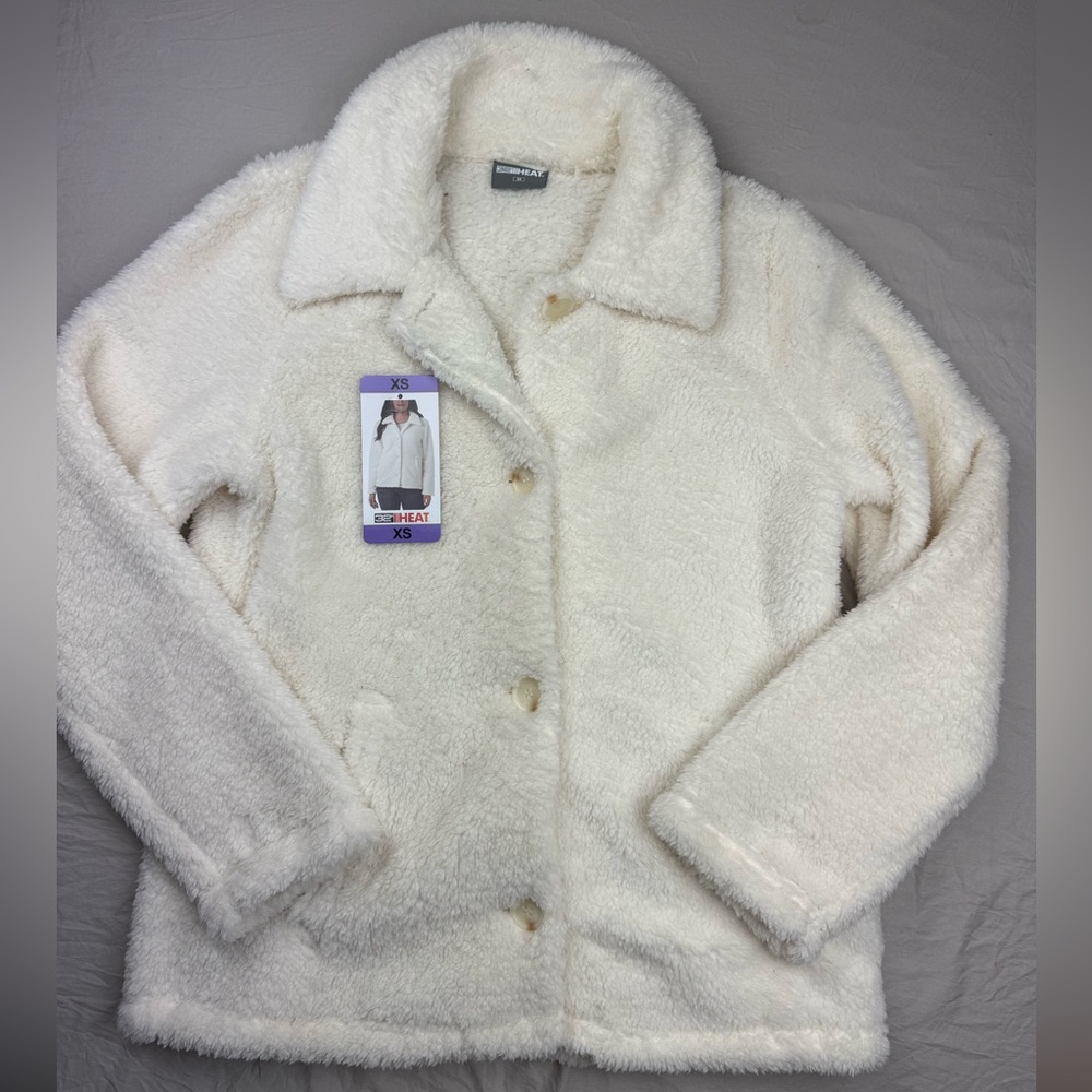 32 Degrees Cream Teddy Jacket for women’s size XS